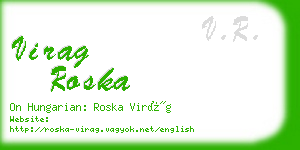virag roska business card